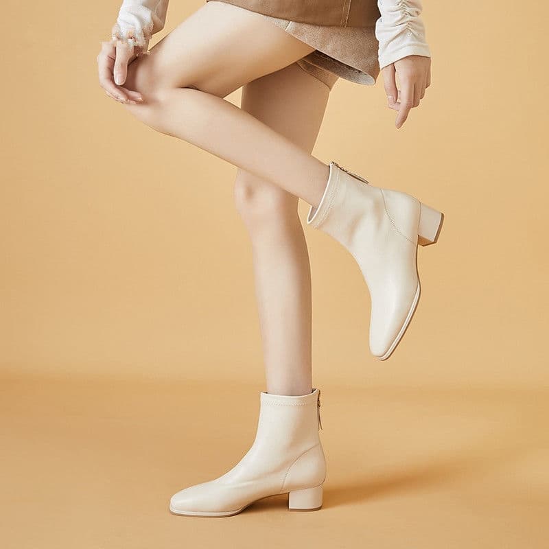 シンプル 上品 ショートブーツ