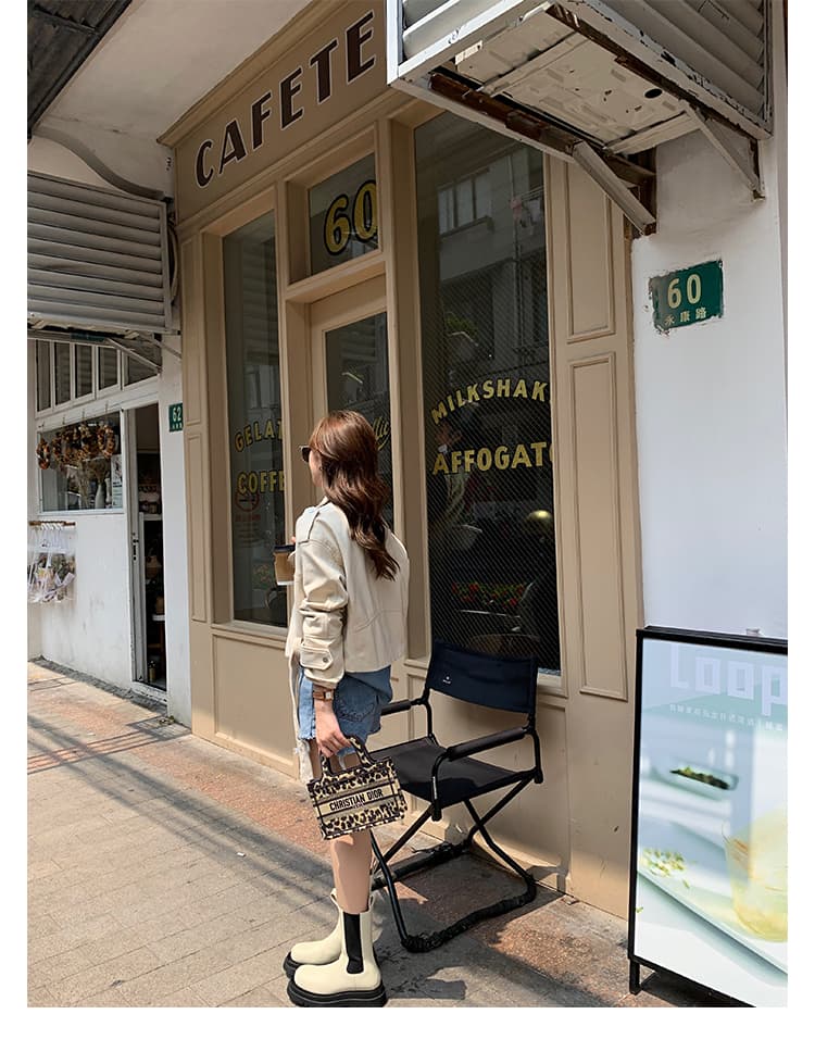 プラットフォーム厚底ショートブーツ