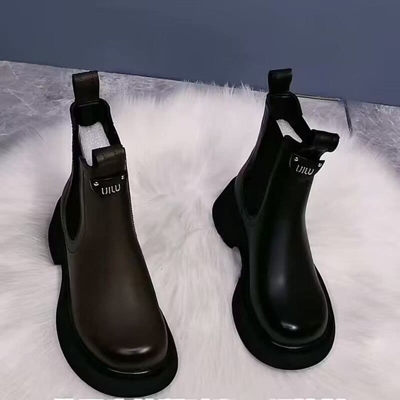 ショートブーツ シンプルデザインサイドゴアブーツ