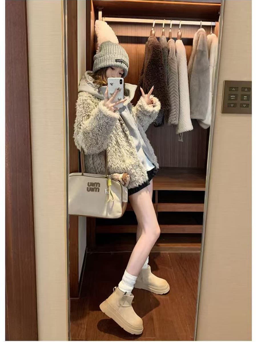 ショートブーツ あったかふわふわムートンブーツ