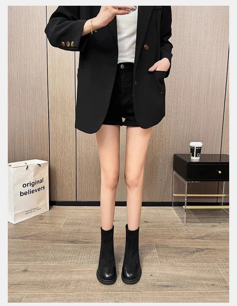 すっきりシンプルストレッチショートブーツ