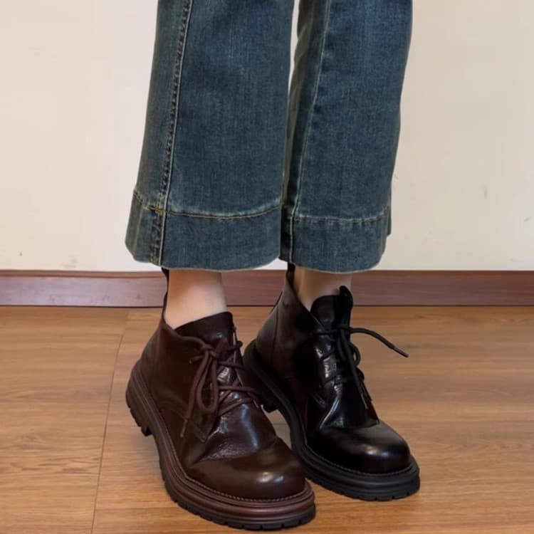 アンクルレースアップショートブーツ