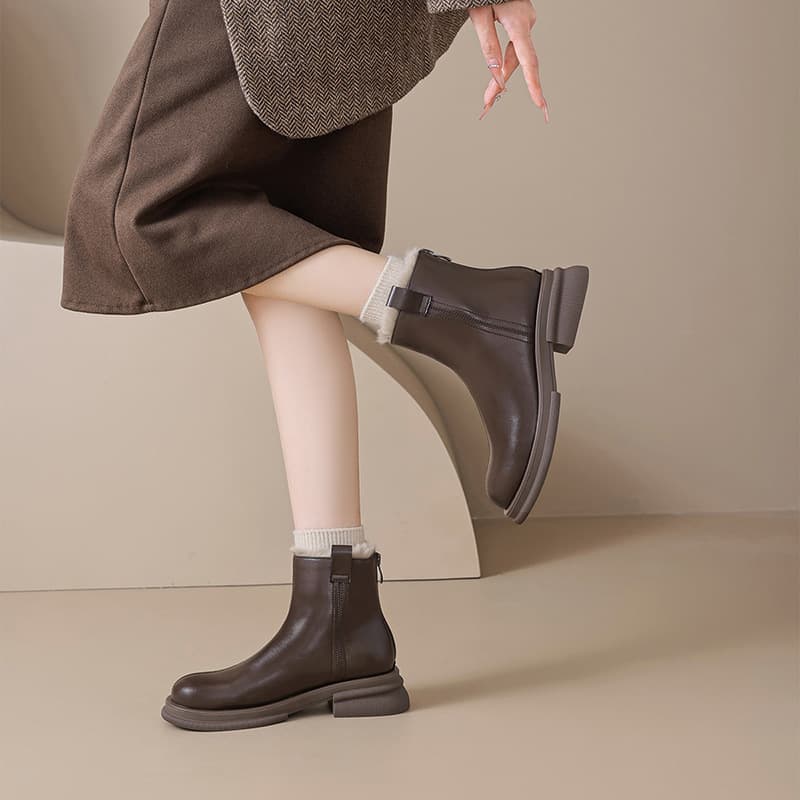 ムートンふわふわショートブーツ