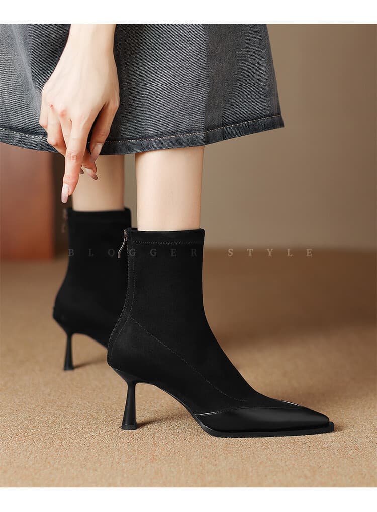 ストレッチポインテッドショートブーツ
