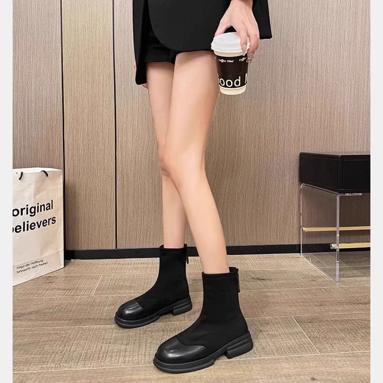すっきりシンプルストレッチショートブーツ